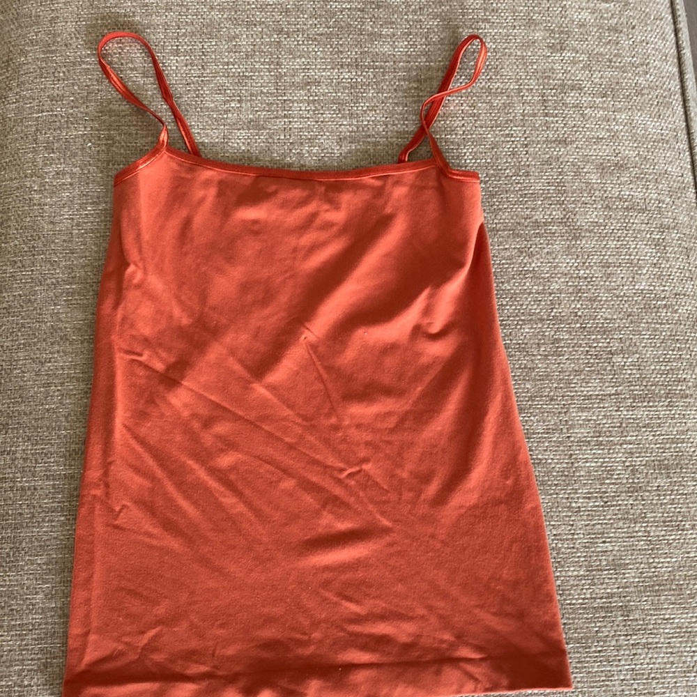 NWOT HANRO seamless burnt orange cami tank top XS